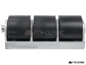 Отбойник резиновый роликовый (3 ролика D100) 300хх110х120 мм - фото 3