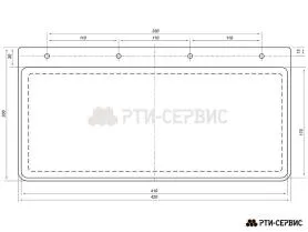 Брызговик 420х200 мм Стрелка/Кирпич (свет.)