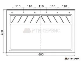 Брызговик 600х400 мм универсальный (без логотипа)