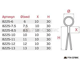 Кедер для тента d-10 мм