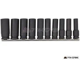 Набор торцевых головок 1/2"DR шестигранных высоких ударных (10 предметов) 10-24 мм - фото 2