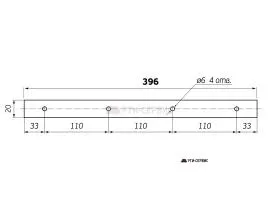 Планка крепления брызговика 400, 420 мм (комплект 2 шт.)