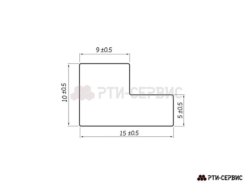 Прокладка РТИ для Люка Г-обр. L-1,96м (15х10)  - фото 2