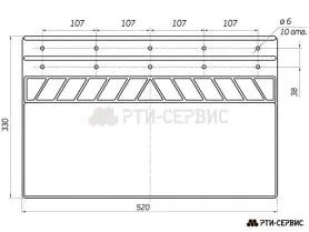 Брызговик 520х330 мм KAMAZ