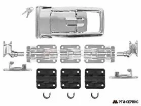 Запор штанговый Ø27 ручка Push 3 с ключом, SS