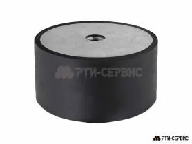 Резинометаллический буфер (аналог K0569.07504055 KIPP) D-75, H-40 с 2х стор. внутренней резьбой M12 - фото 1